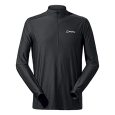 Men's 24/7 Half Zip Long Sleeve Tech Baselayer T-Shirt, Black, L