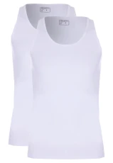 Mens 2pk White Seamless Vests