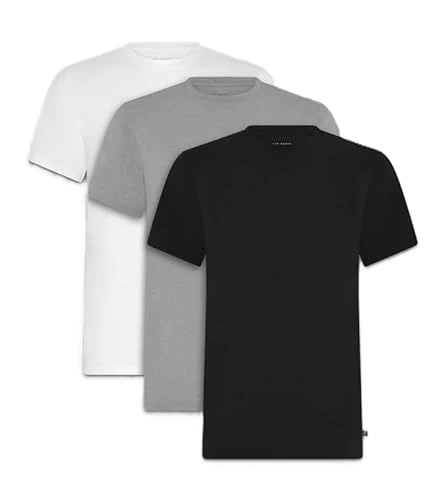 Mens 3-Pack Breathable Cotton Stretch Crew Neck T-Shirt, Size XL