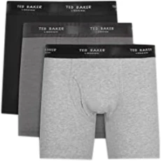 Mens 3-pack Cotton Boxer Underwear Briefs, Grey/Heather Grey/Black, S UK Mens 3-pack Cotton Boxer Underwear Briefs, Grey/Heather Grey/Black, S UK