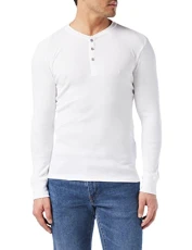 Men's 300ls Long Sleeve Henley 1p Shirt, White, L