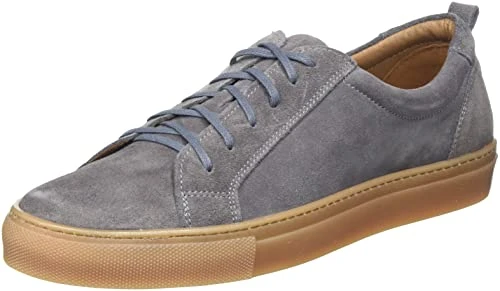 Men's 32524370 Low top Leather Sneakers, Gray, 10 UK