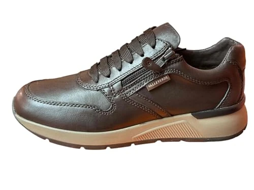 Men's 36842A Lace-Up Shoes in Black or Brown Leather Casual Model. A Comfortable Footwear Suitable for All Occasions. Autumn Winter, brown, 9.5 UK