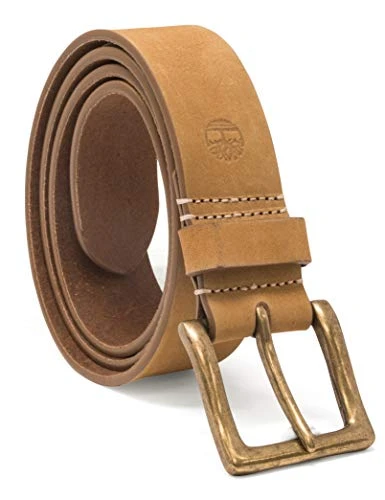 Men's 38MM Icon Nubuck Boot Leather Belt, Beige Wheat, 36