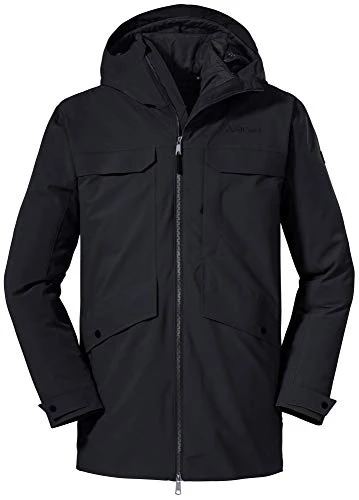 Men's 3in1 Parka Moskau M Double jackets, Black, 52