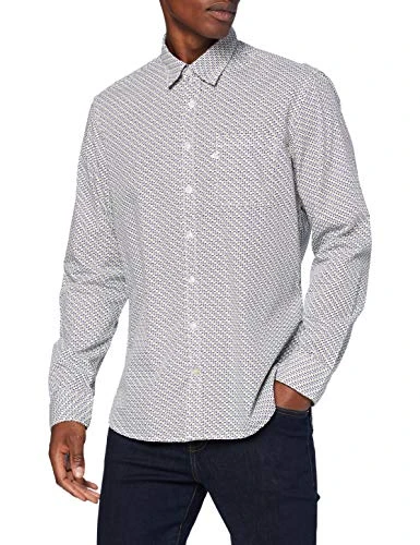 Men's 4091324s3201 Shirt, White, L