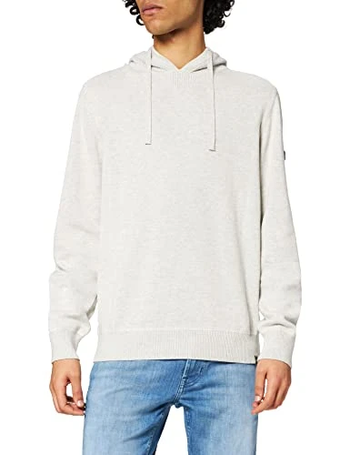 Men's 409518/6k48 Hooded Sweatshirt, steingrau, M