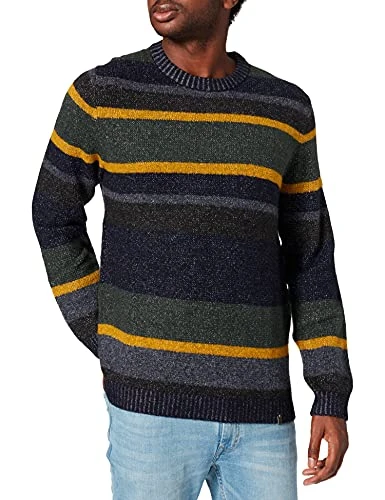 Men's 409543/6k23 Sweater, Blue-Olive, L