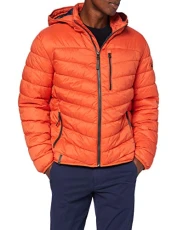 Men's 4308804E5254 Quilted Jacket, Orange Pumpkin, 26