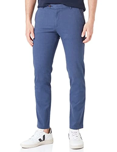 Men's 4890-36306 Slackhose Trousers, Marine 370, 32 W/34 L