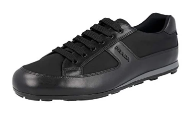 Men's 4E3231 Black Leather Trainers/Sneaker UK 8 / EU 42 Men's 4E3231 Black Leather Trainers/Sneaker UK 8 / EU 42