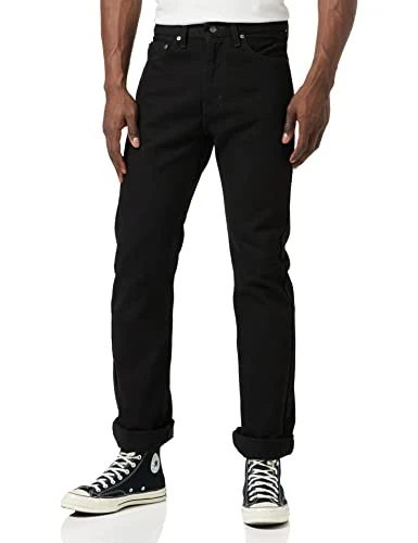 Men's 505 Regular Fit Jeans, Black, 34W / 32L
