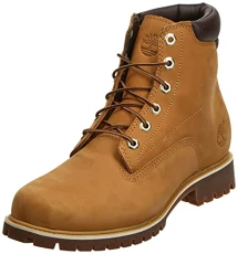 Men's 6 Inch Basic Alburn Waterproof Lace-up Boots, Wheat Nubuck, 10 UK