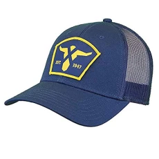 Men's 6 Panel Twill, Mesh Back Cap, Navy