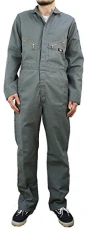 Men's 7 1/2 Ounce Twill Deluxe Long Sleeve Coverall, Gray, Large Tall