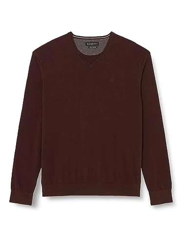 Men's 7300-45520 V-Neck Jumper, Brown-80, L