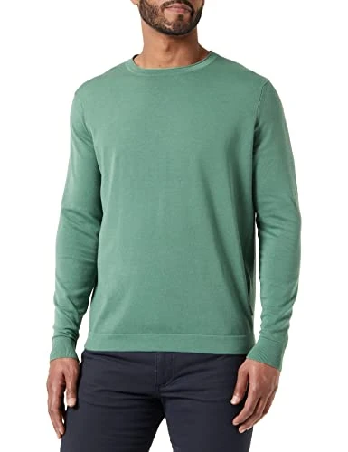 Men's 7400-35514 Crew Neck Jumper, Moss 140, XL