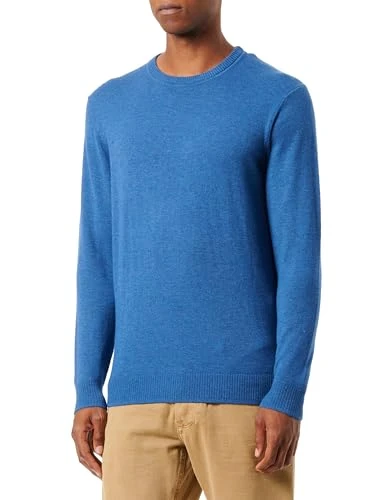 Men's 7400-45560 Crew Neck Jumper, Marine 370, XL