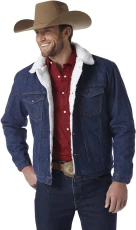 Men's 74255pw Western Style Lined Denim Jacket