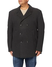 Men's 821833-84010 Wool Coat, Darkgray, 46