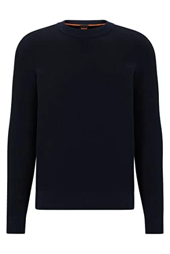 Mens Abovemo Cotton-Cashmere Sweater with Two-Tone Structure Blue