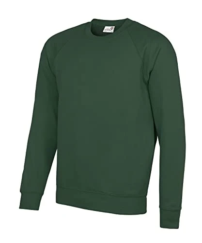 Men's Academy Raglan Sweatshirt, Green (Academy Green), Medium