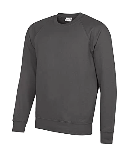 Men's Academy Raglan Sweatshirt, Grey (Academy Charcoal), Medium