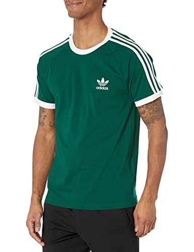 Men's Adicolor Classics 3-Stripes T-Shirt, Dark Green, Large