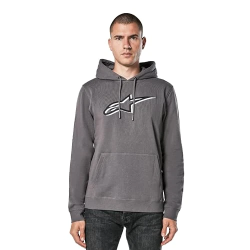 Men's Ageless Shadow Hoodie Hooded Sweatshirt, Charcoal/Black/White, L