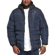 Mens Alban Big Tall Padded Quilted Printed Puffer Jacket - 4XL Mens Alban Big Tall Padded Quilted Printed Puffer Jacket - 4XL