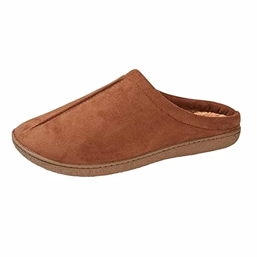 Mens Alex Centre Seam Mule Slipper - Tan - UK8