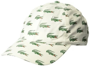 Men's Allover Croc Cap, Blanc, One Size Men's Allover Croc Cap, Blanc, One Size
