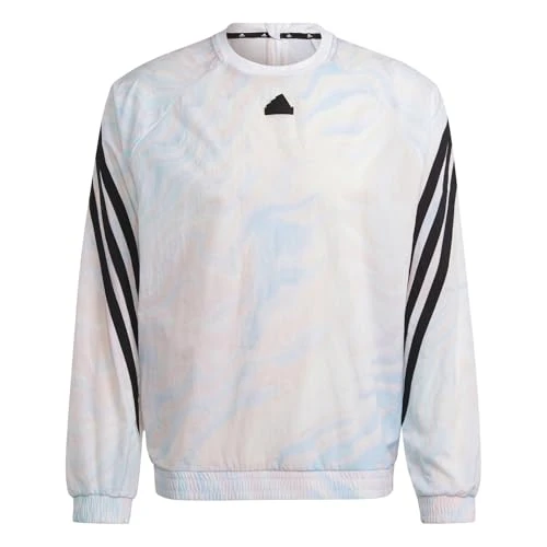 Mens AOP Crew Neck Sweater White L