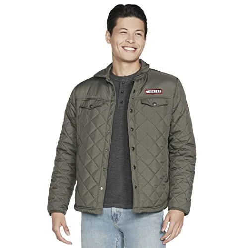 Men's Apparel Chill Out Quilted Jacket, Medium, Olive