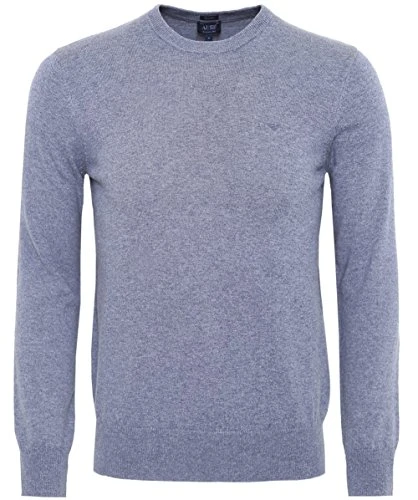 Mens Armani Mens Basic Crew Neck Jumper in Grey - M