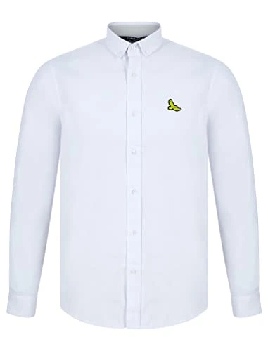 Men's Ashbourne Cotton Twill Long Sleeve Casual Shirt - Bright White - S