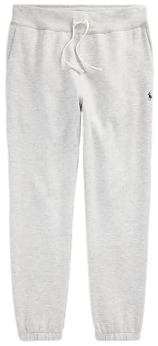 Men's Athletic Fleece Elastic Band Bottom Sweatpants, Grey, Large