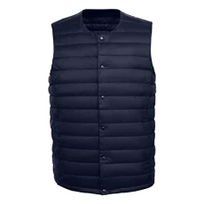 Mens Autumn And Winter Warm Vest Jacket Men'S Round Neck Down Vest Jacket Coat Ultralight Gilet With White Duck Down Packable Down Gilet With Water Outer Jacket Mens Warm Jacket