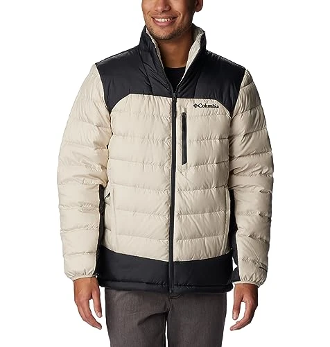 Men's Autumn Park Down Puffer Jacket, Dark Stone, Shark, L