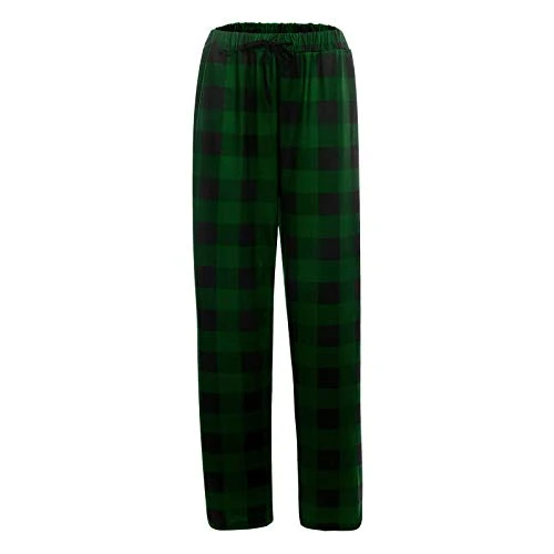 Men's Autumn Winter Plaid Printed Trousers Full Length Long Trousers Sports Trousers Men's, Green, X