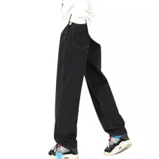 Men's Baggy Jeans Retro Denim Pants Black Jeans Loose Bootcut Jeans Wide Leg Cowboy Pant Streetwear Jeans Hip Hop Jeans Lightweight Biker Jeans Casual Work Trousers Outdoor Lounge Jean XXXL