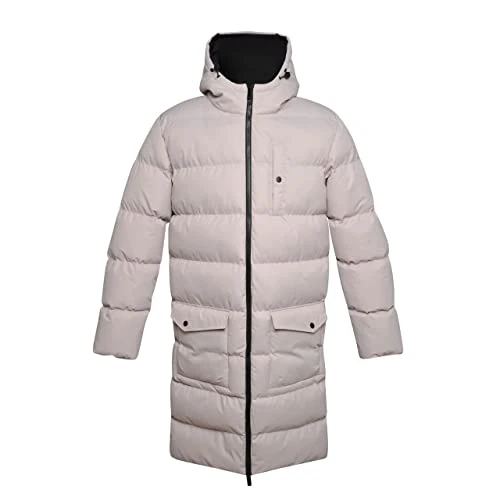 Mens Banana Parka Padded Jacket Jibber Puffer Long Jackets Hooded Coat Stone S