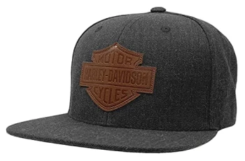 Men's Bar & Shield Patch Snapback Baseball Cap - Heather Grey