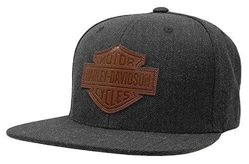 Men's Bar & Shield Patch Snapback Baseball Cap - Heather Grey
