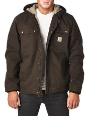 Men's Bartlett Jacket Work Utility Outerwear, Dark Brown, S Men's Bartlett Jacket Work Utility Outerwear, Dark Brown, S