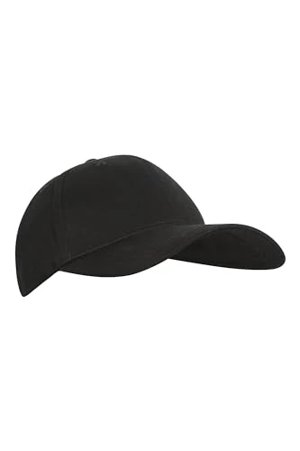 Mens Baseball Cap - 100% Cotton Cap Hat, Twill Design, Lightweight & Durable - For Spring Summer Travel & Outdoors Black
