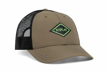 men's baseball cap with nylon, green (Dirty Military Green 423), one size
