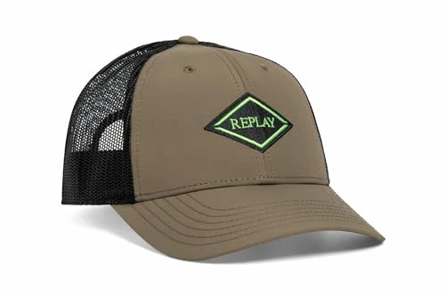 men's baseball cap with nylon, green (Dirty Military Green 423), one size