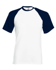 Men's Baseball Classic Short Sleeve T-Shirt, White/Navy, Medium Men's Baseball Classic Short Sleeve T-Shirt, White/Navy, Medium