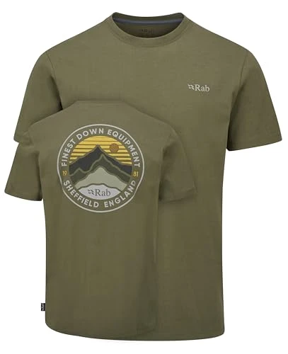 Men's Basecamp 3 Peak Tee Short Sleeve Graphic T-Shirt for Hiking, Trekking, & Everyday Use - Light 